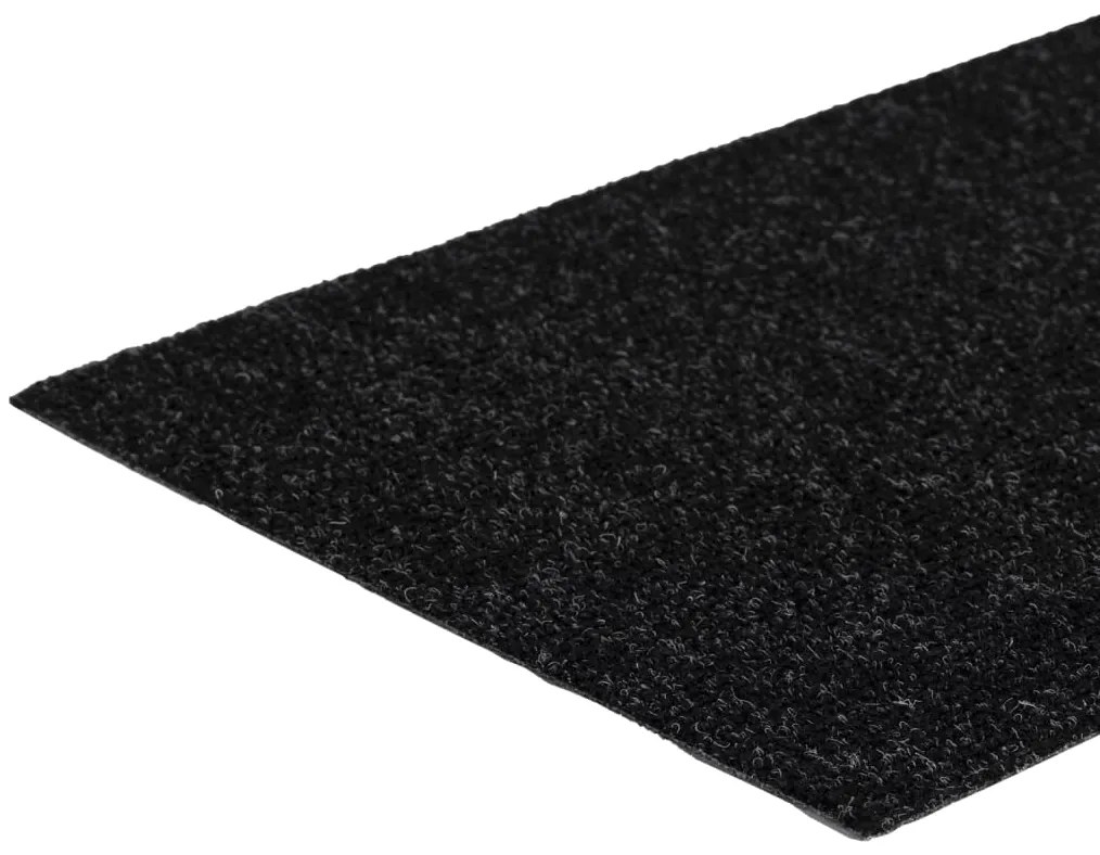 Tapetes de escada adesivos retangulares 15 pcs 60x25 cm preto