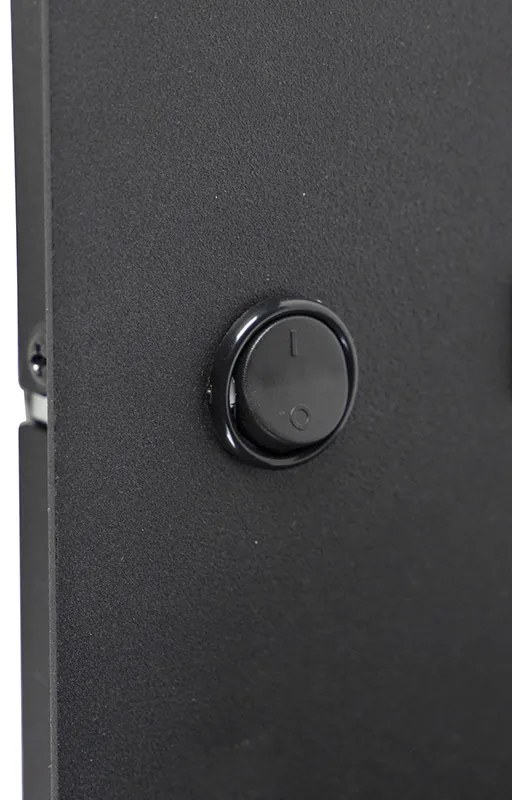 Candeeiro de Parede Moderno USB Preto com Braço Flexível - Duppio