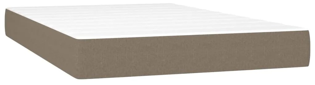 Cama box spring colchão/LED 120x200cm tecido cinza-acastanhado