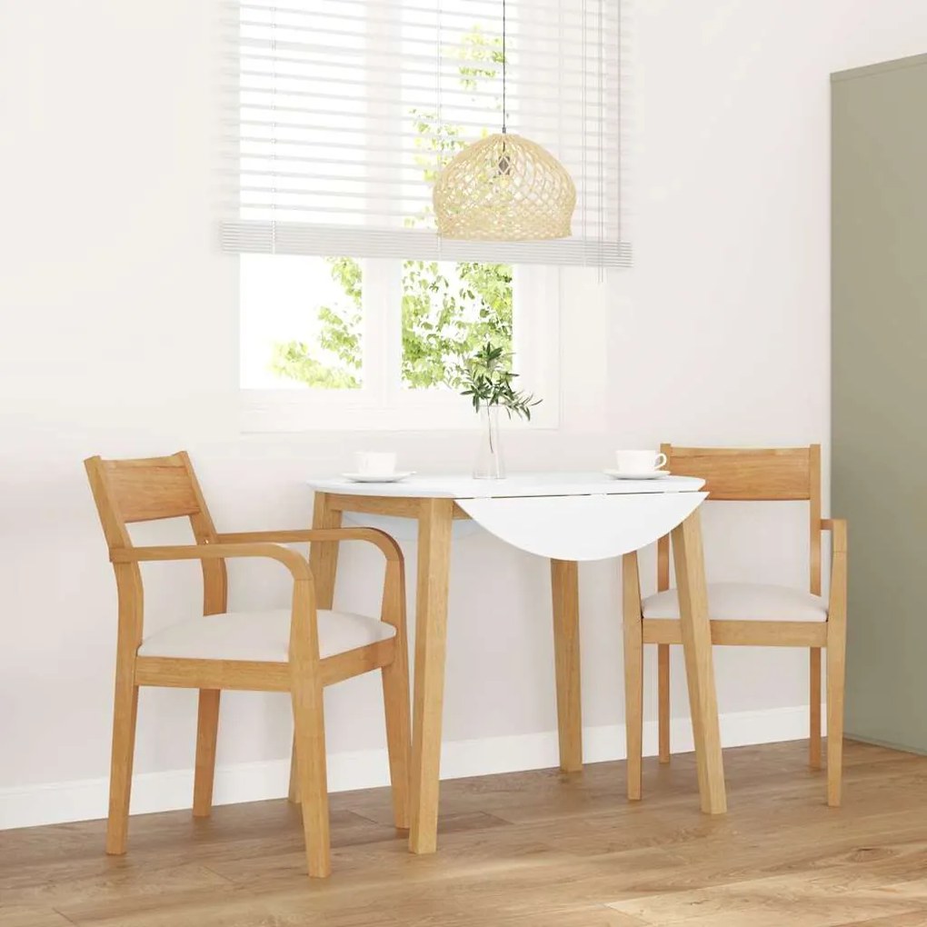 vidaXL Cadeiras de jantar com almofadões 2 pcs madeira maciça natural