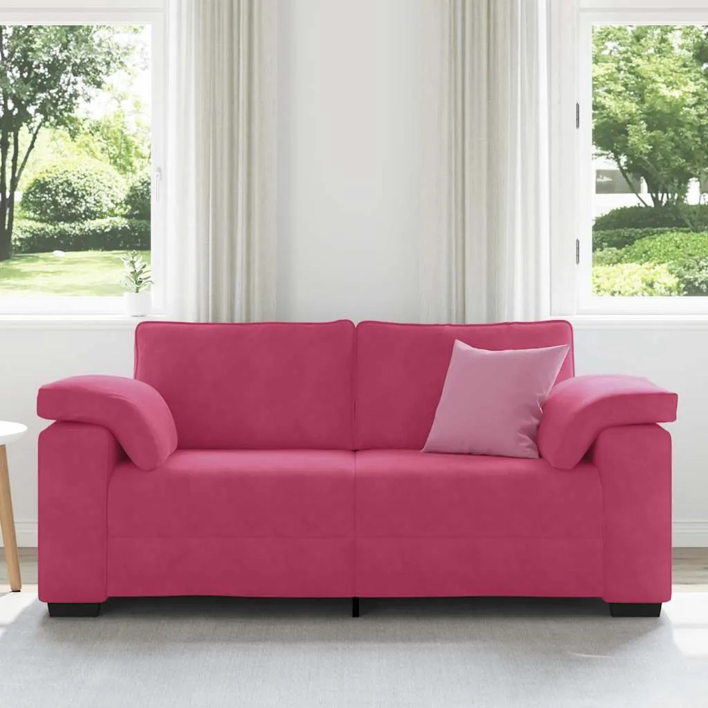 Sofá-luvas 140 cm veludo vermelho tinto