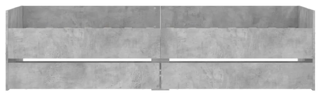 Estrutura de cama com gavetas 90x190 cm cinzento-cimento