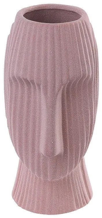 Vaso em cerâmica rosa 25 cm PALLINI Beliani