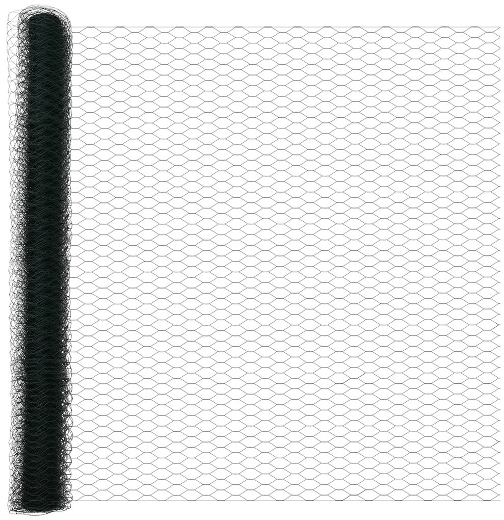Cerca Hexagonal vidaXL Verde 1,6x100 m Aço