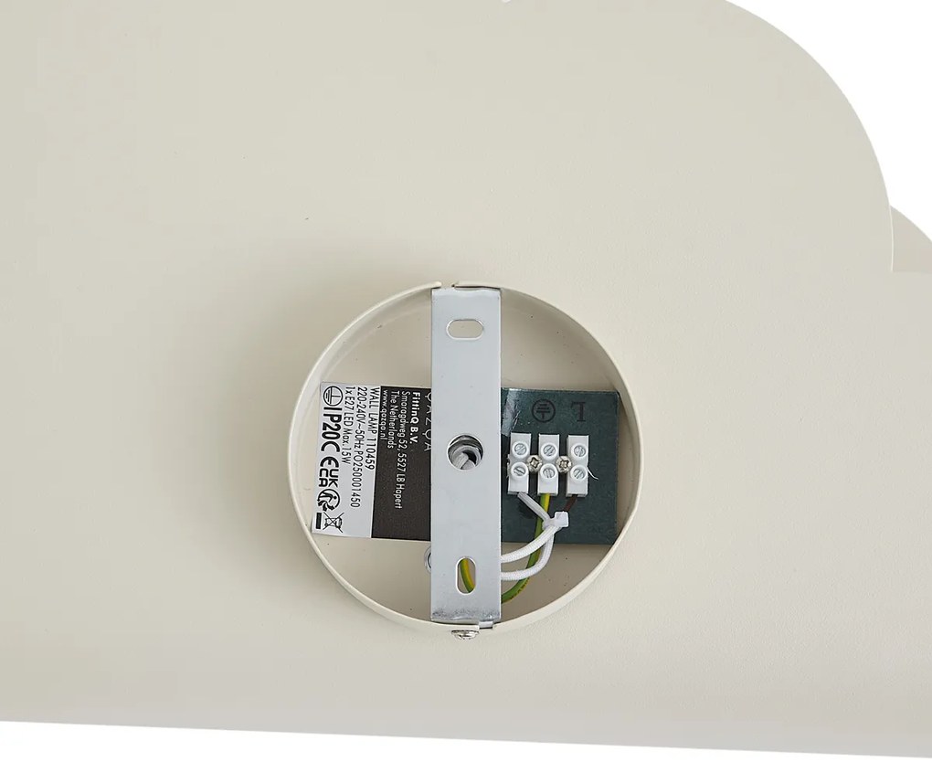 Candeeiro de parede infantil bege nuvem com sol - Cloudy