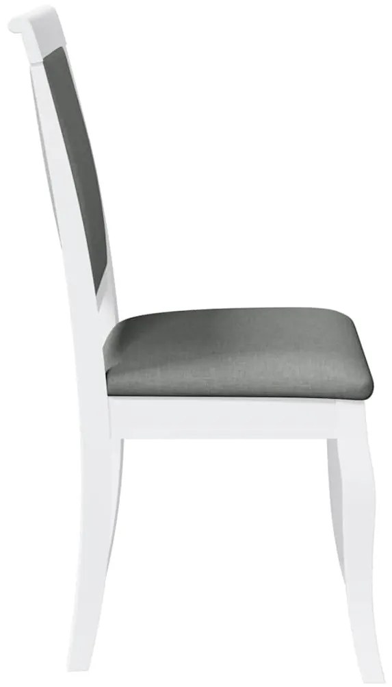 Cadeiras de jantar com almofadões 2 pcs madeira maciça branco