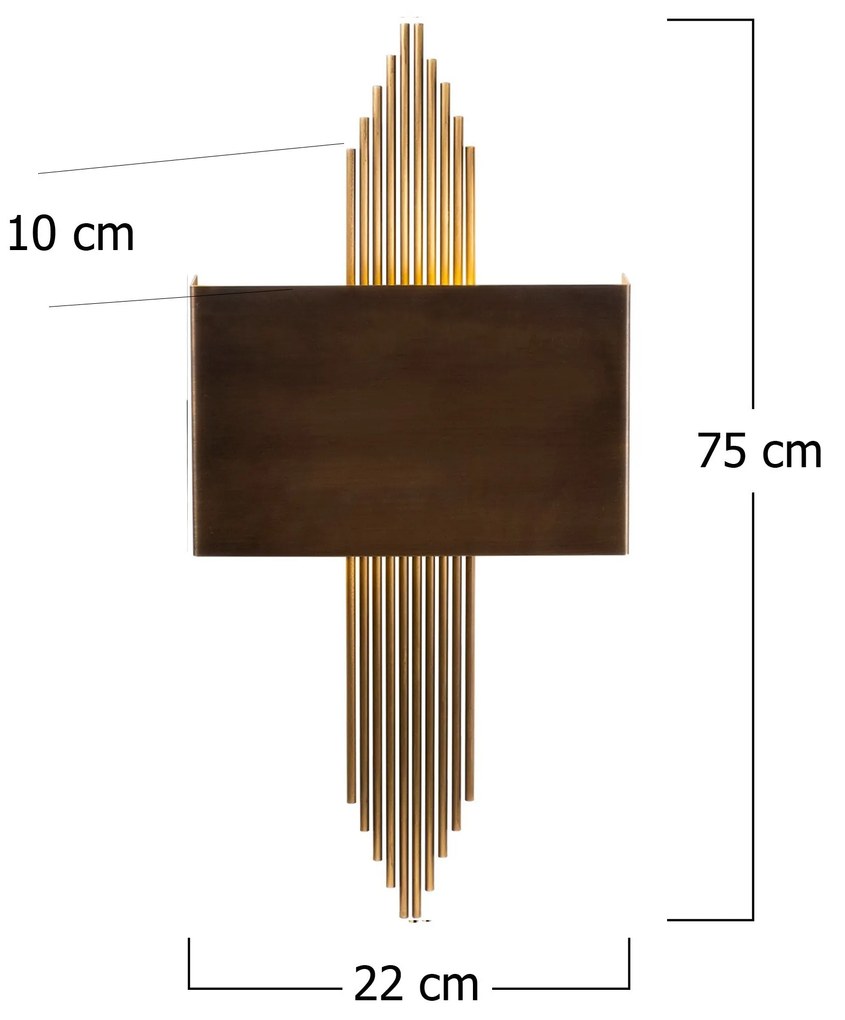 Candeeiro de Parede 615 – Vintage – 75 x 10 x 22 cm