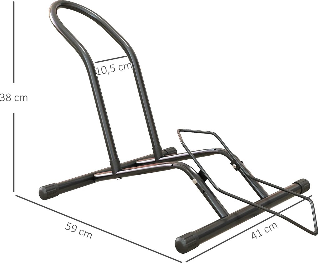 Estacionamento para Bicicletas Suporte para Bicicletas de Aço para Interior e Exterior 59x41x38 cm Preto