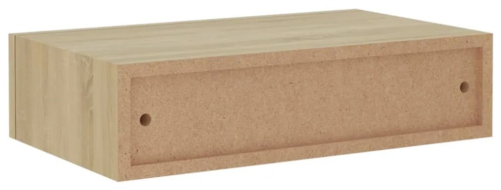 Prateleira de parede com gaveta MDF 40x23,5x10 cm cor carvalho