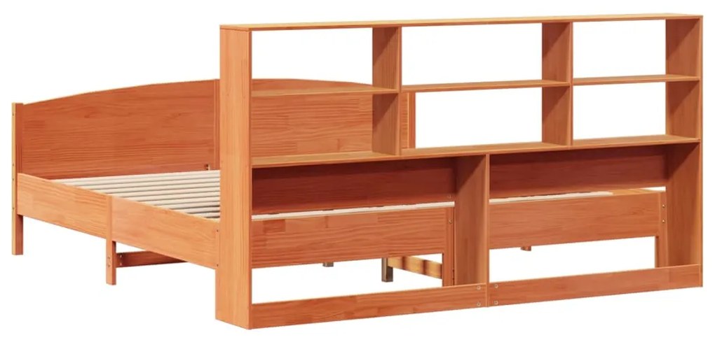Cama com estante sem colchão 180x200 cm pinho maciço