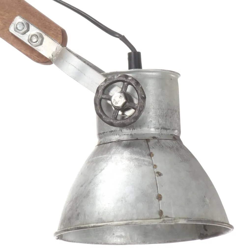 Candeeiro de parede redondo estilo industrial E27 prateado