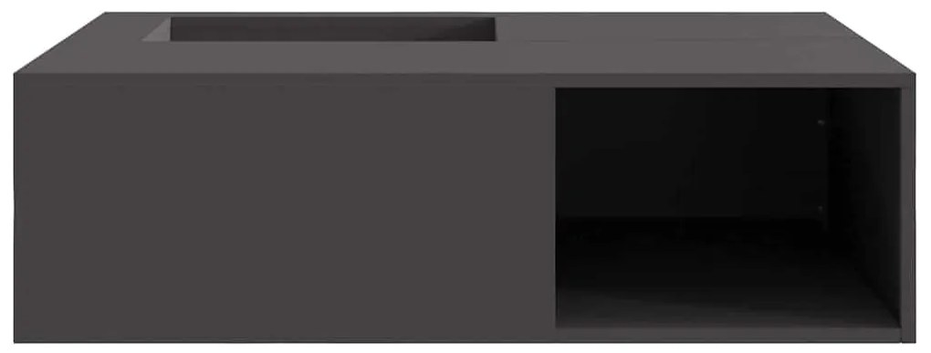 Fogueira vidaXL com armazenamento de toras Preto 100x100x30 cm Aço