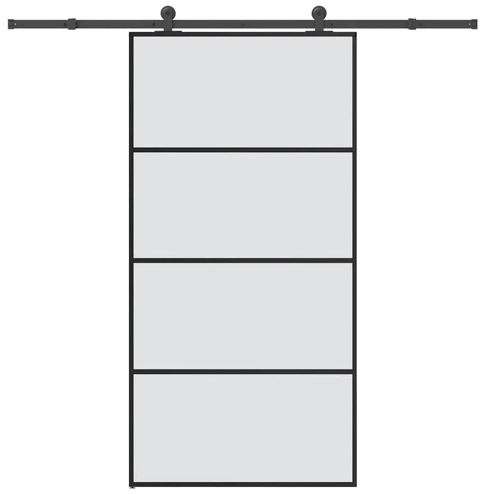 Porta desliz. c/ conj. ferragens 102,5x205cm vidro ESG/alumínio