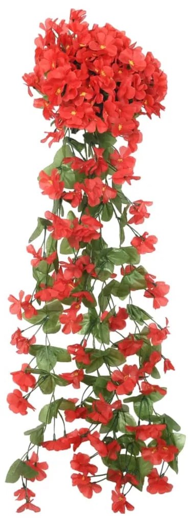 Grinaldas de flores de Natal 3 pcs 85 cm vermelho