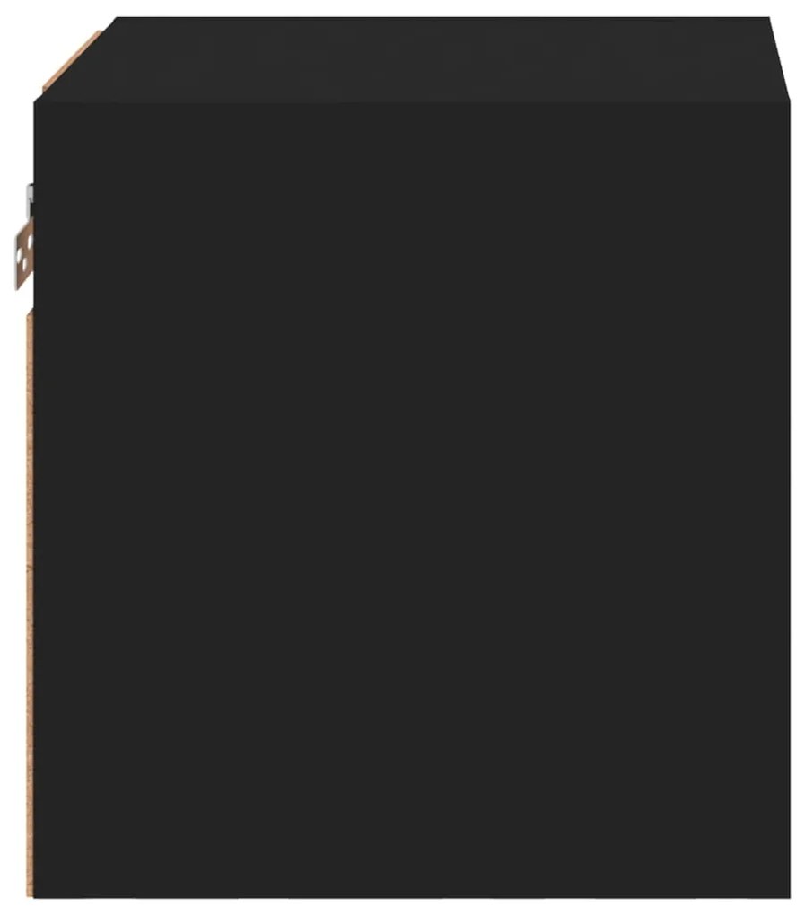 Móvel de parede para TV com luzes LED 30x28,5x30 cm preto
