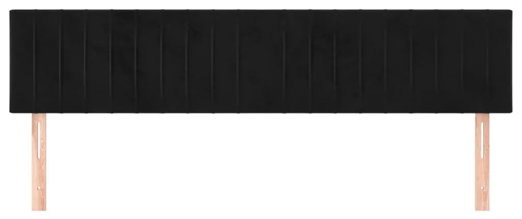 Cabeceira de cama 2 pcs veludo 80x5x78/88 cm preto