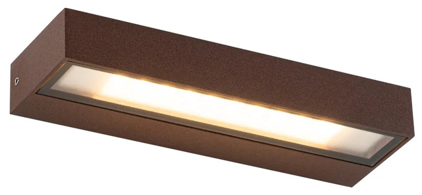 Candeeiro de parede moderno castanho ferrugem com LED IP65 - Hannah Moderno