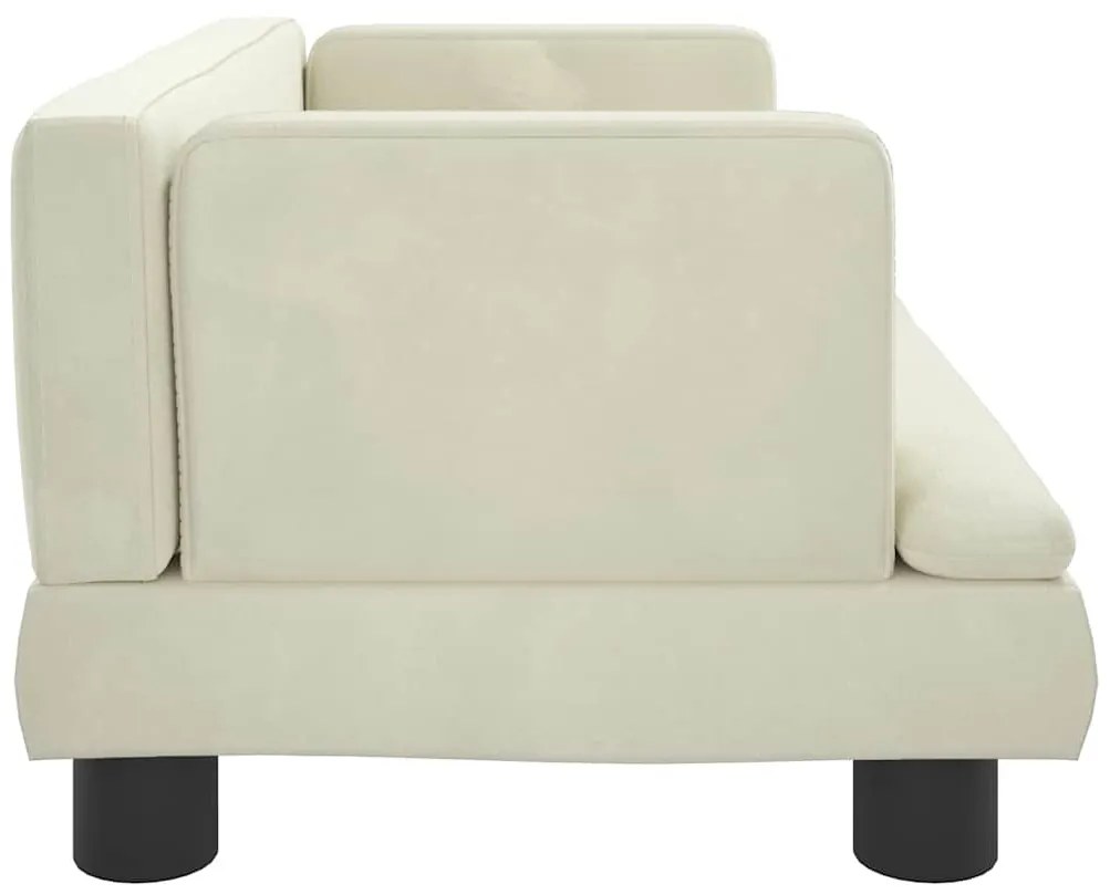 Cama para cães 60x40x30 cm veludo cor creme