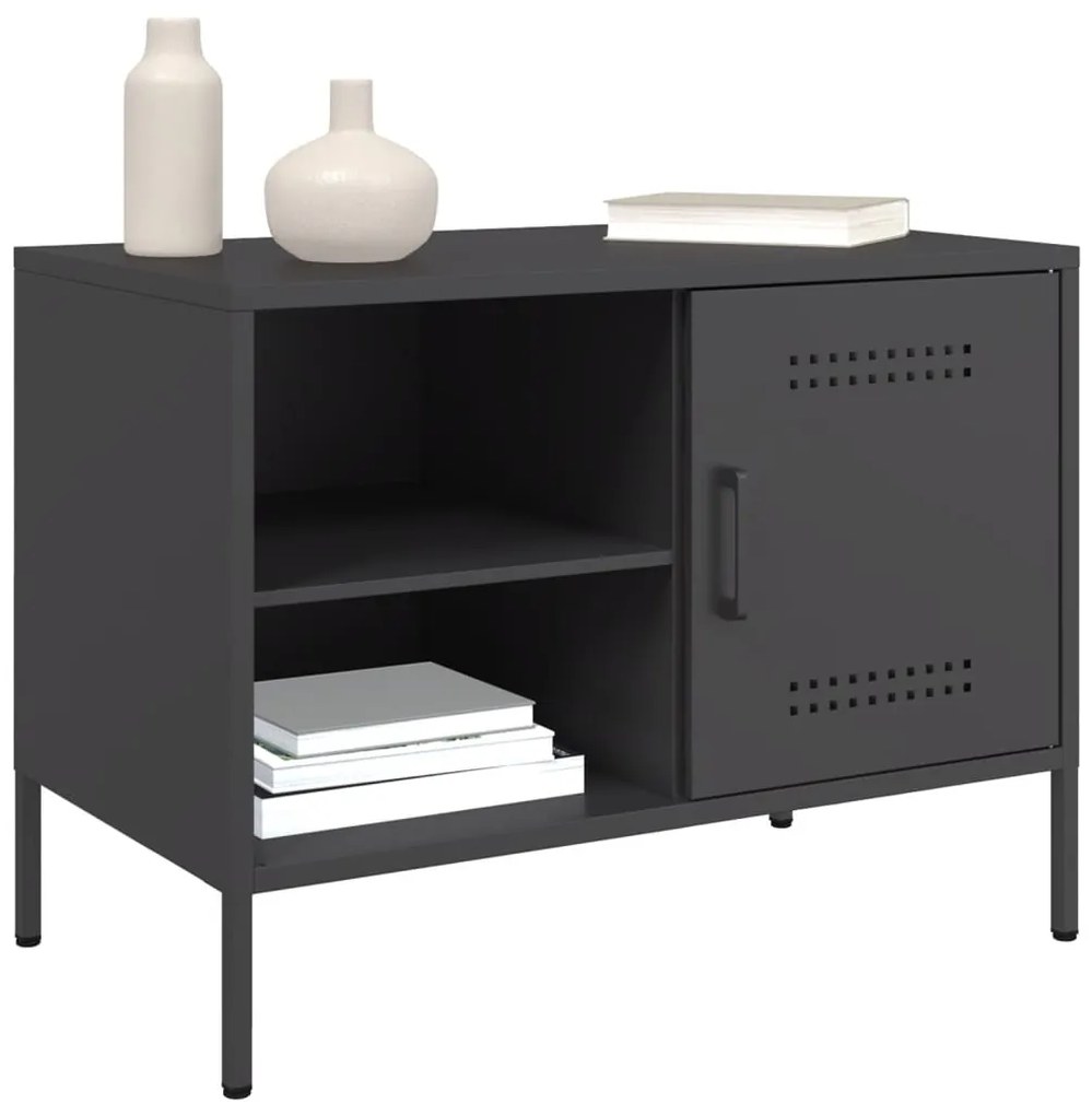 Móveis de TV 2 pcs 68x39x50,5 cm aço preto