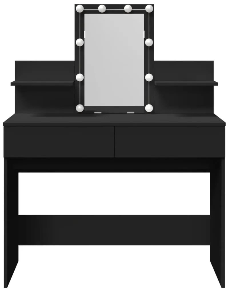 Toucador com luzes LED 100x40x130 cm preto