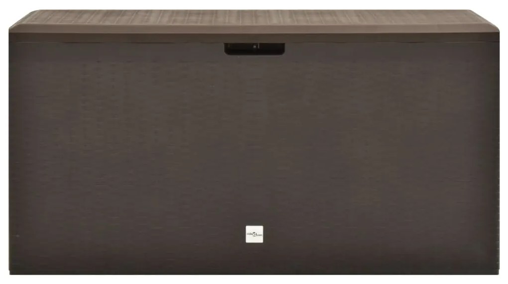 Caixa de arrumação para jardim 114x47x60 cm castanho