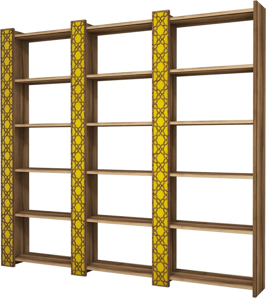 Estante City – Nogueira Amarela – 184,6 x 170 x 24,2 cm