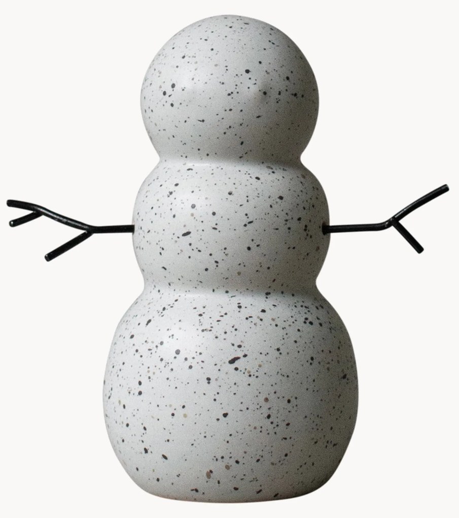 Objeto decorativo de Natal em cerâmica Snowman