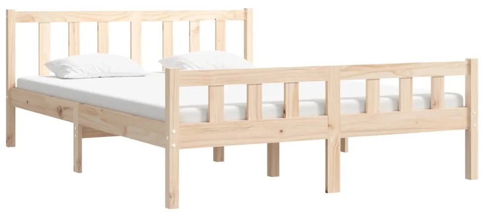 Estrutura de cama pequena casal 120x190 cm pinho maciço
