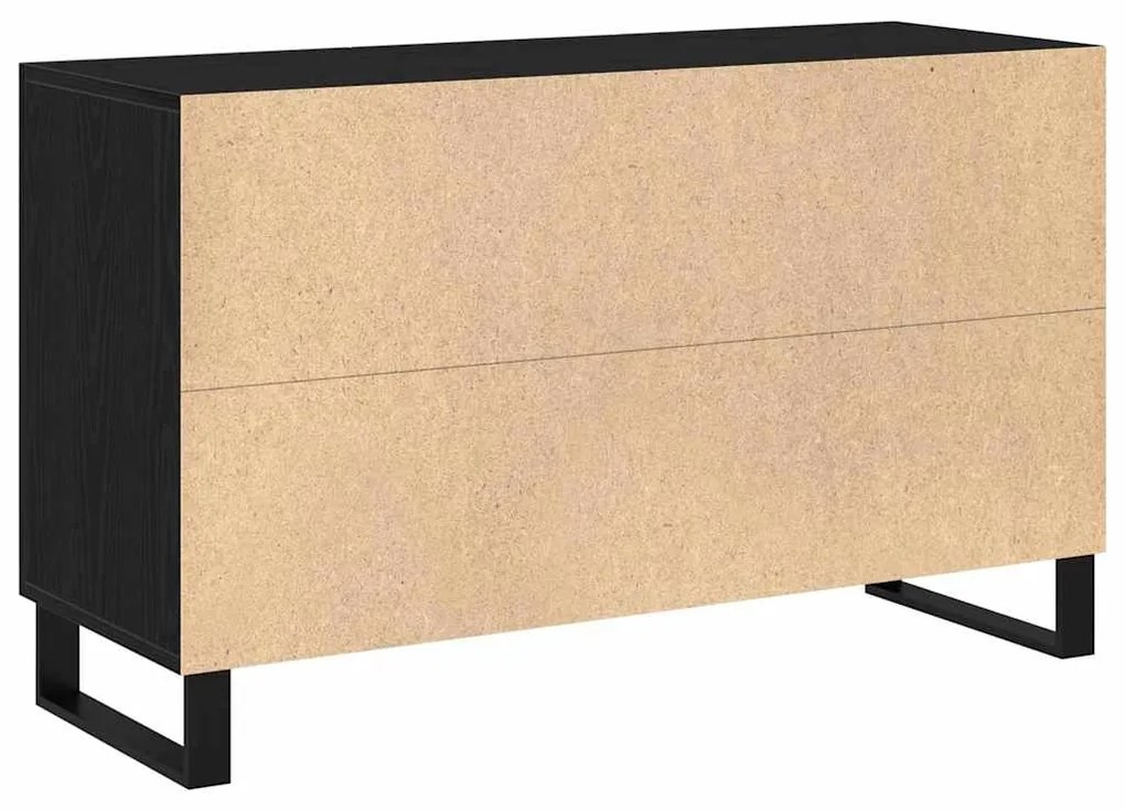 Sideboard vidaXL Preto Carvalho 100x36x60 cm Madeira de Engenharia