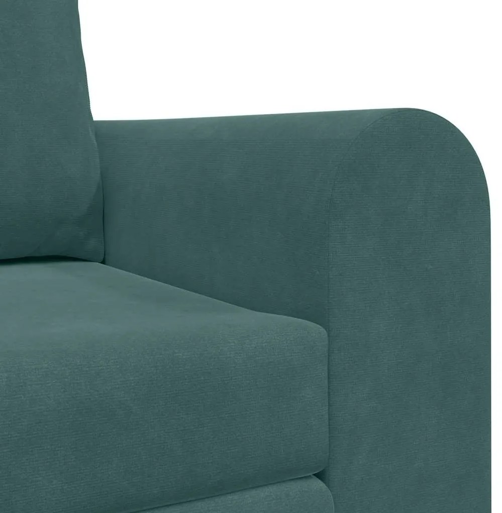 Sofá Cama 2 em 1 Verde Escuro 148x71x83 cm em Veludo