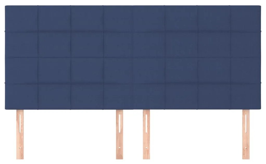 Cabeceira de cama 4 pcs tecido 90x5x78/88 cm azul