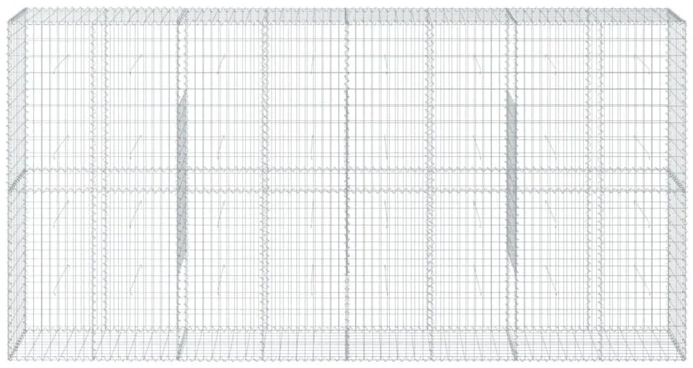 Cesto gabião com cobertura 400x50x200 cm ferro galvanizado