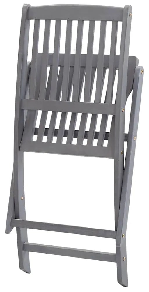 Cadeiras de exterior dobráveis 8pcs c/ almofadões acácia maciça