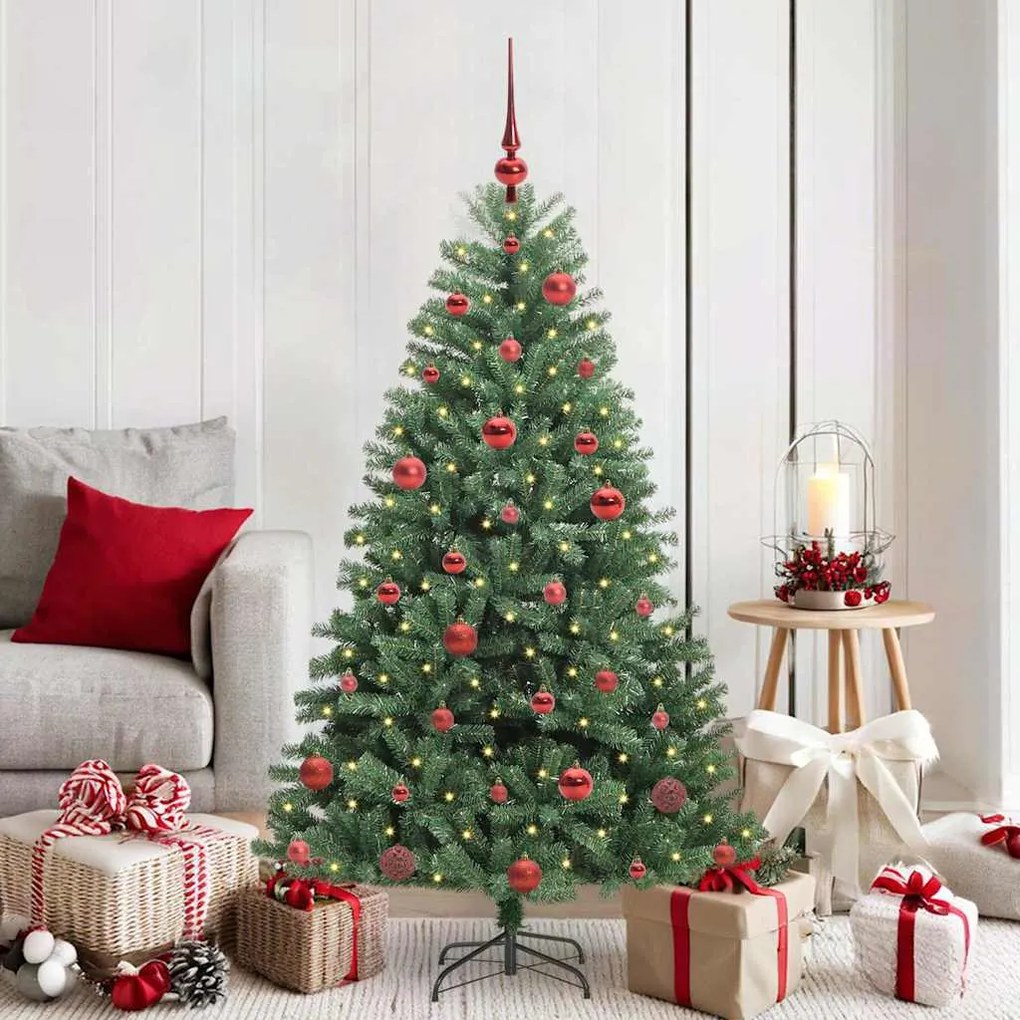 vidaXL Árvore de Natal Articulada Artificial Verde 150 cm PVC e Metal