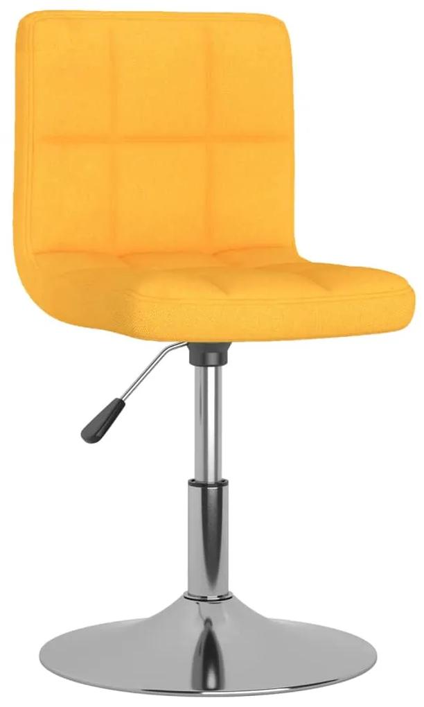 3087475 vidaXL Cadeira de jantar giratória tecido amarelo