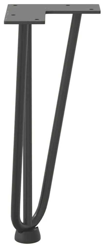 Pernas de grampo para mesa de centro 4 peças antracite 30 cm aço maciç