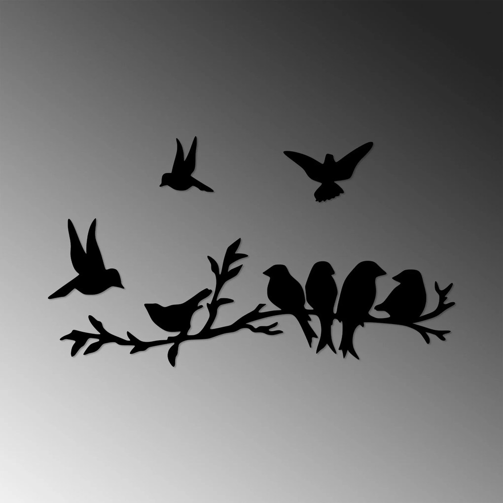 Acessório Decorativo de Parede Bırd Communıty – Preto – 13 x 13 cm, 9
