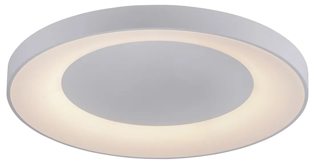 Candeeiro de teto branco com LED e comando remoto - Meidan Moderno