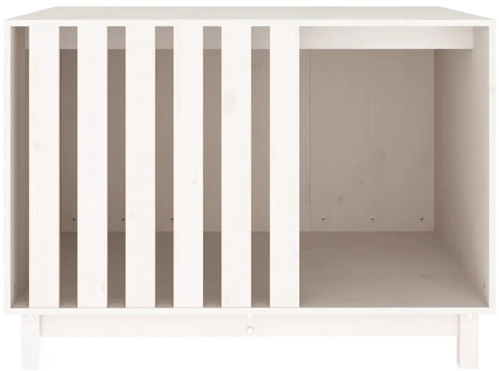 Casota para cães 100x70x72 cm madeira de pinho maciça branco
