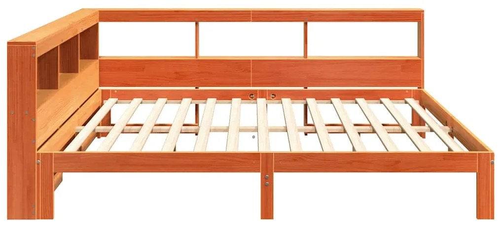 Cama com estante sem colchão 135x190 cm pinho maciço