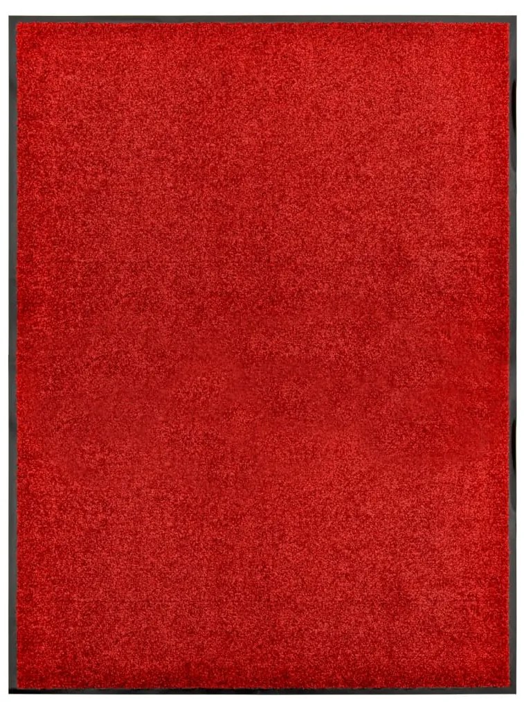 Tapete de porta lavável 90x120 cm vermelho