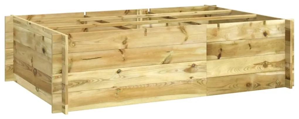 Canteiro de jardim elevado 150x100x40 cm madeira impregnada