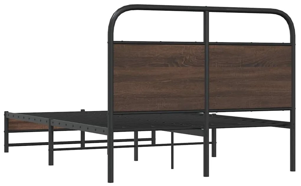 Estrutura cama s/ colchão derivados madeira carvalho castanho