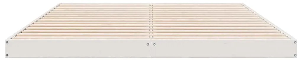 Cama de Chão vidaXL Branca 140x210 cm Madeira Sólida de Pinheiro