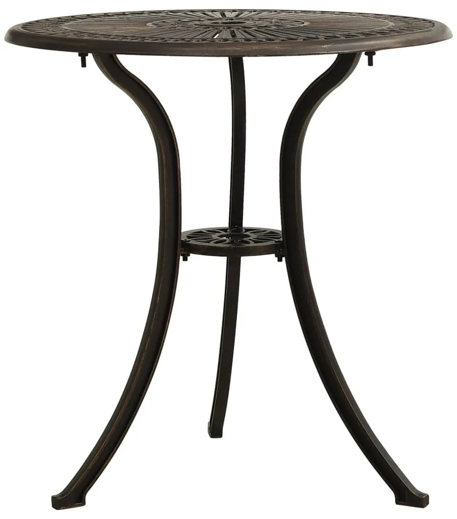 315579 vidaXL Mesa de jardim 62x62x65 cm alumínio fundido bronze