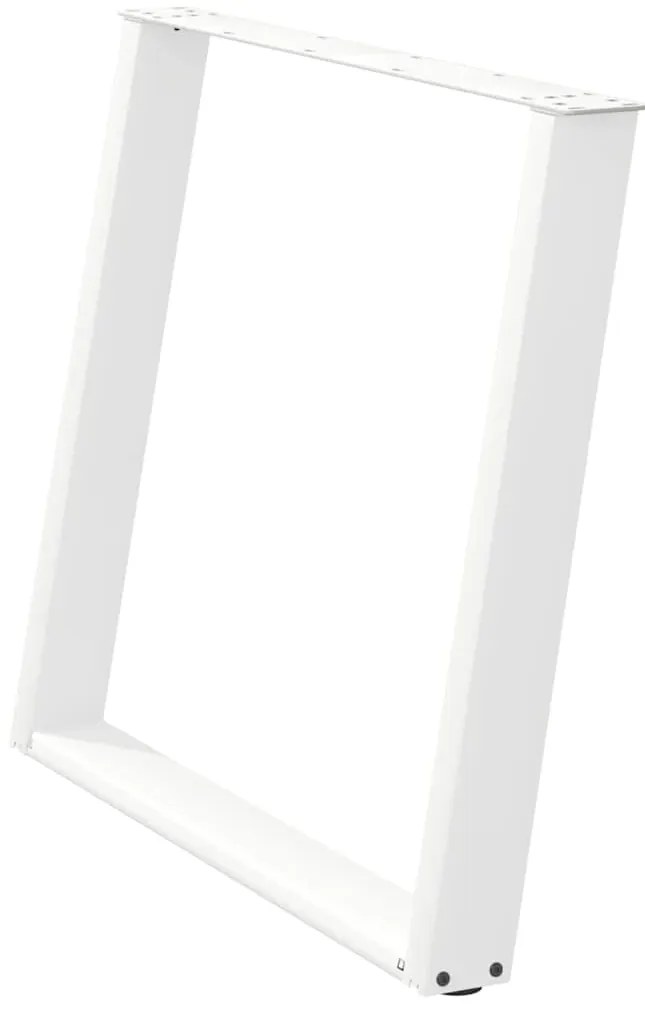 Pés de mesa de jantar em forma de U, 2 peças, branco, 100x (72-73) cm,