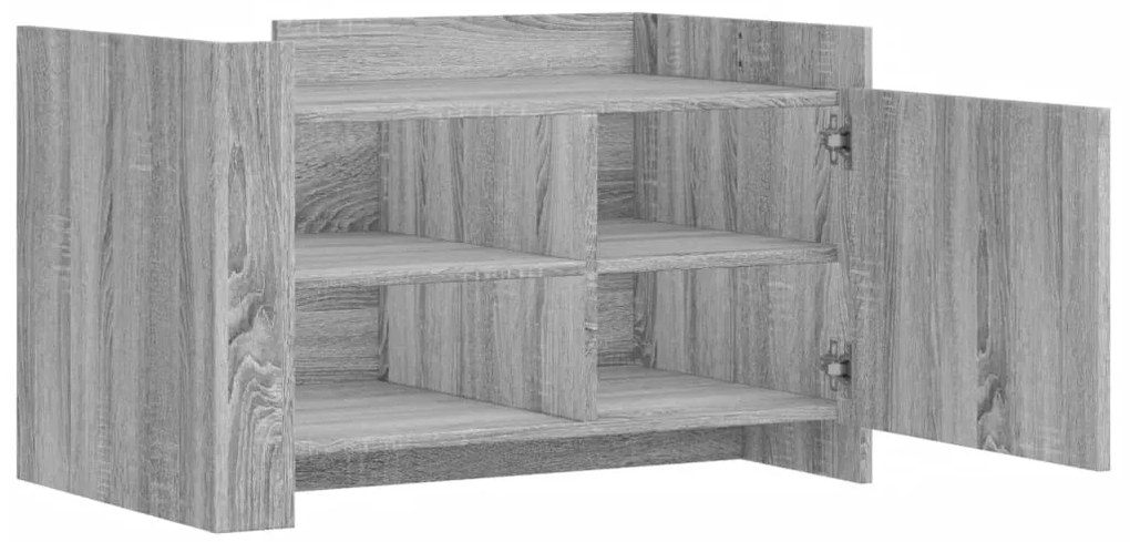 Mesa de centro 80x50x50 cm derivados de madeira cinzento sonoma