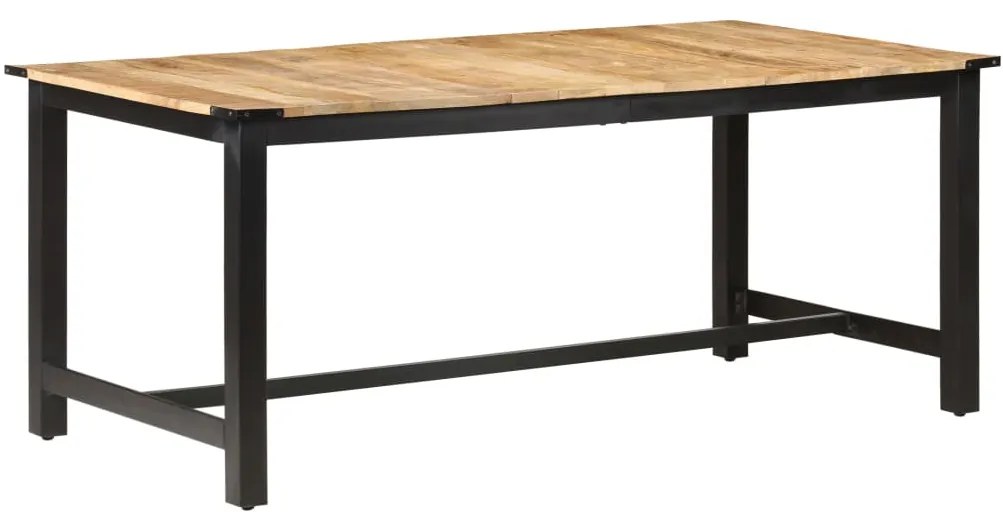 Mesa de jantar 180x90x76 cm madeira de mangueira maciça áspera
