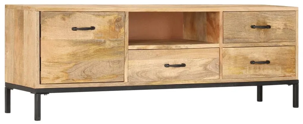 vidaXL Móvel de TV 130x30x45 cm madeira de mangueira maciça