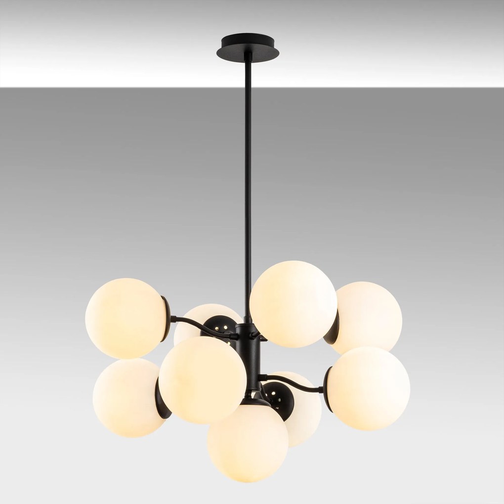 Candeeiro de Teto Mudoni – Preto – Diâmetro 70 cm x Altura 80 cm